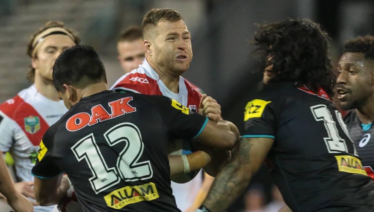 Trading places: Trent Merrin will lead the Panthers' charge against the Dragons in round four next year. Picture: Adam McLean