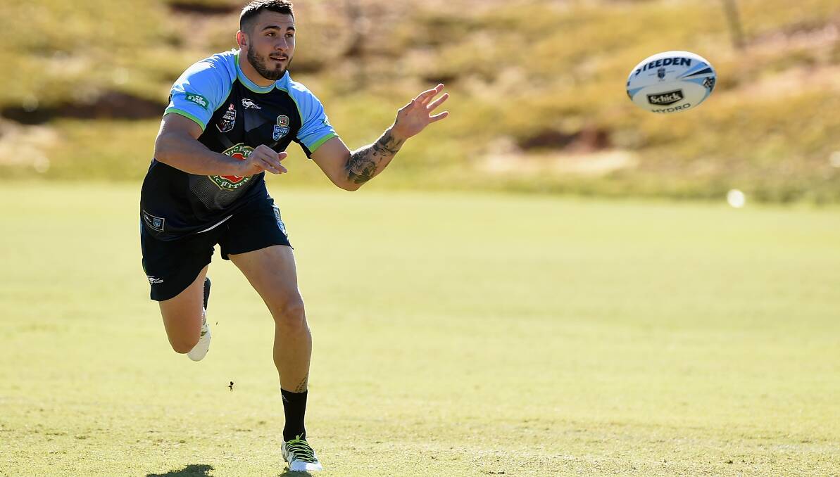 Half a chance: Berkeley and Wests junior Jack Bird trains at Coffs Harbour, before starting at five-eighth for NSW. Picture: Getty Images