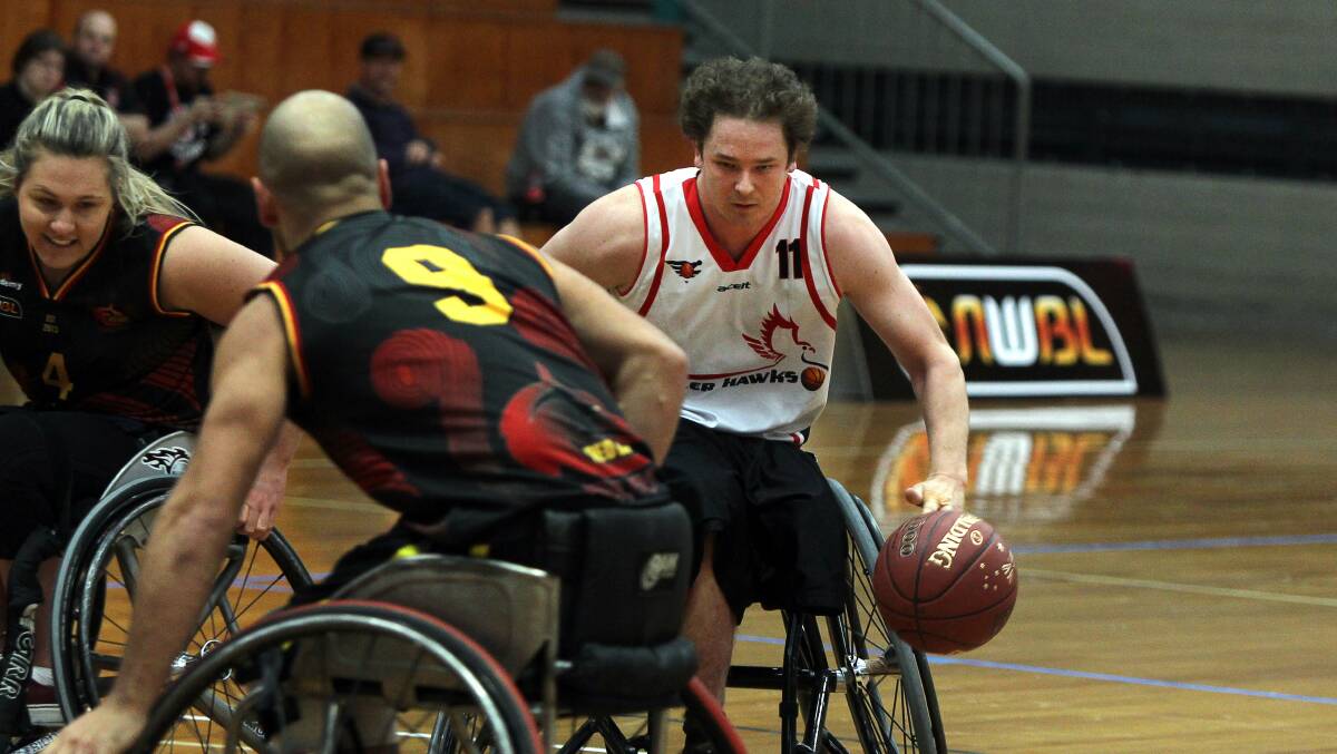 On a roll: Brett Stibners was on of the stars for the Roller Hawks. 