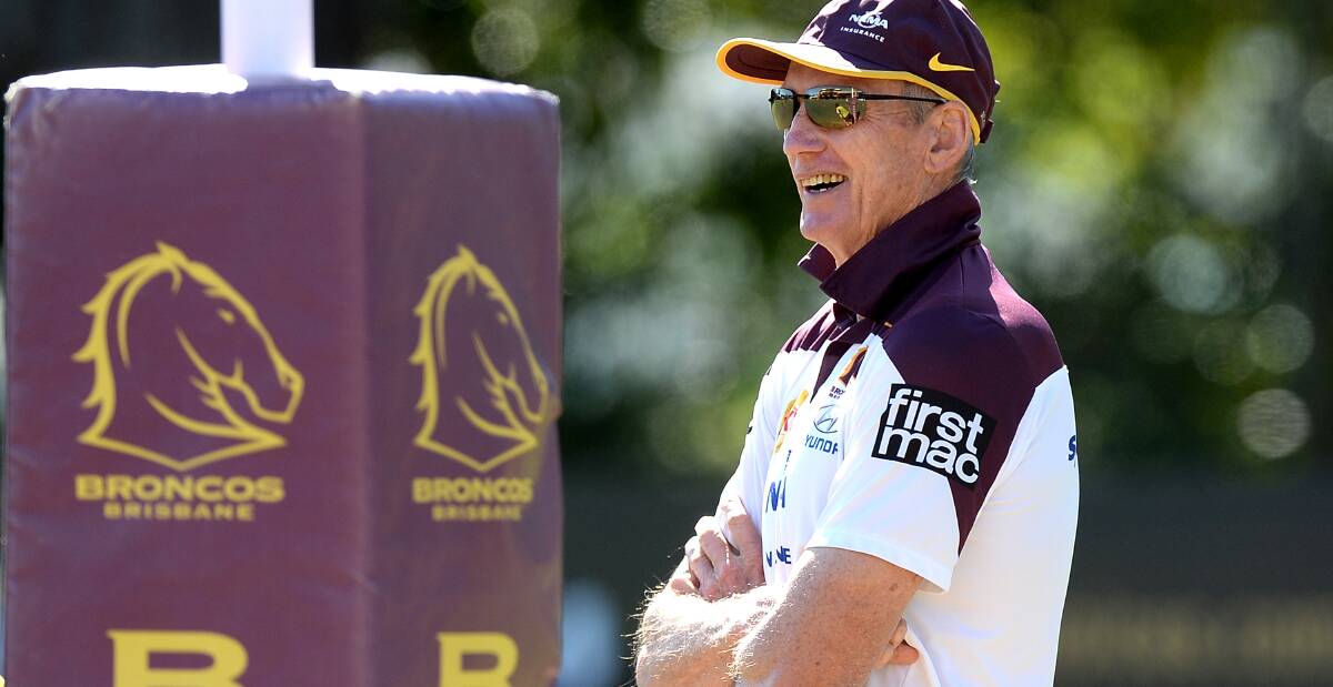 Last laugh: Wayne Bennett and the Broncos will take on the Dragons at WIN Stadium on Thursday night. Picture: Getty Images