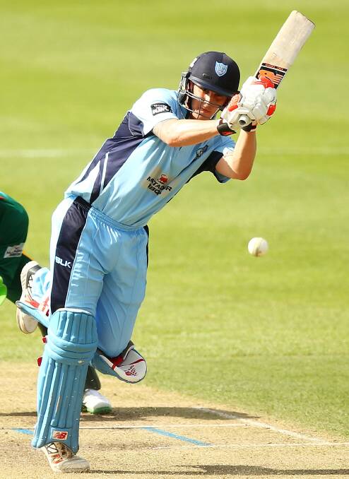 Ton up: NSW's Nic Maddinson played for Australia A on Tuesday. 