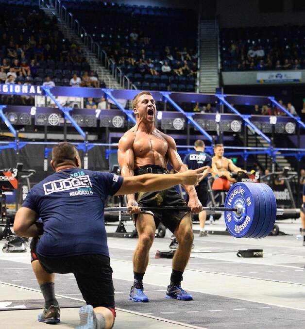 Lift: Ricky Garard competes at the Australian Crossfit titles.