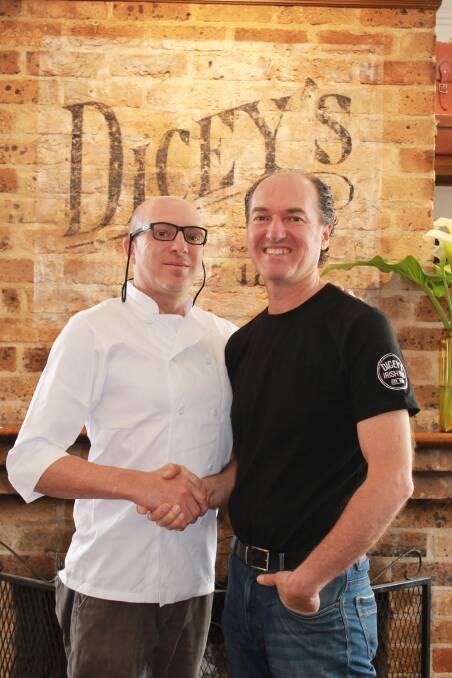 Great hospitality: Chef Anthony Moss and owner / publican George both believe good food and dining is integral to the pub experience at Dicey Riley's.