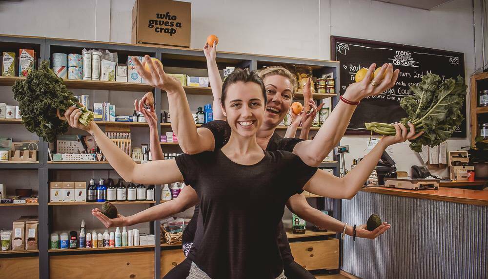 Nuture body and soul: Manic Organic in Woonona is a one-stop shop for organic food. They are now also offering yoga classes and workshops.