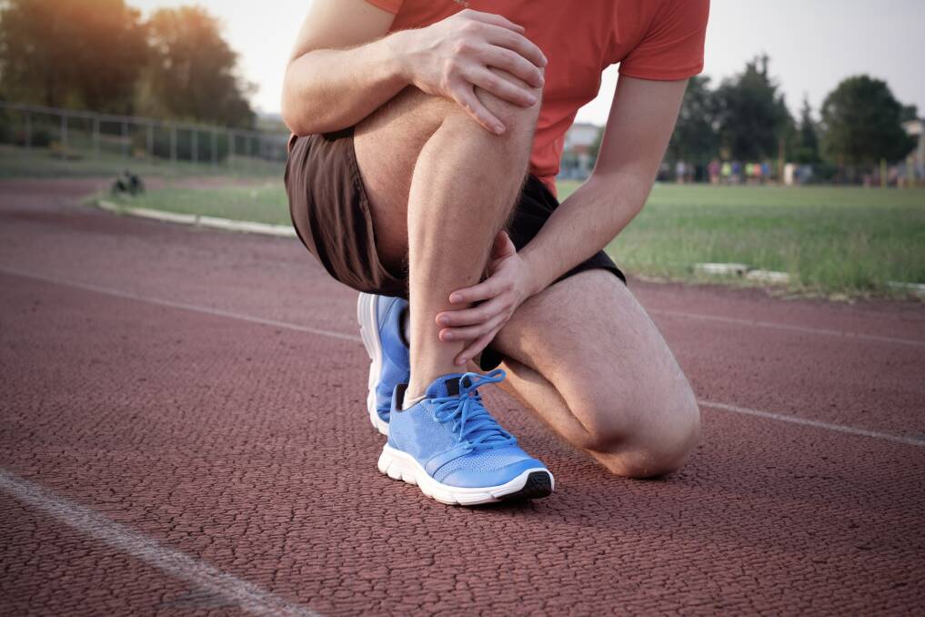Injured: An ankle sprain is one of the most common sporting injuries and severe sprains should be seen by a professional like Dr Anthony Cadden at Seaview Clinic.