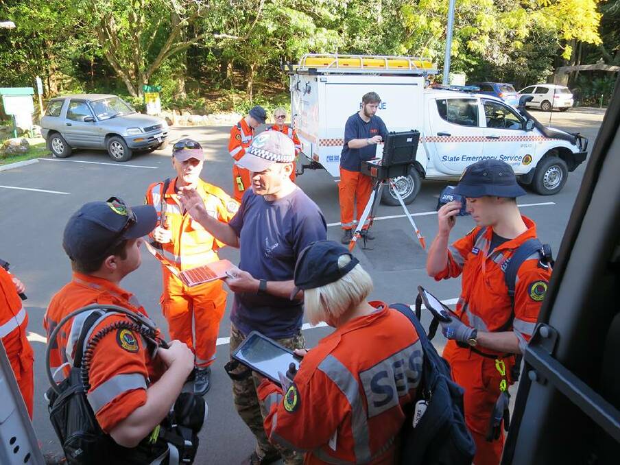 Members use GPS technology to coordinate Saturday's search. Picture: supplied.