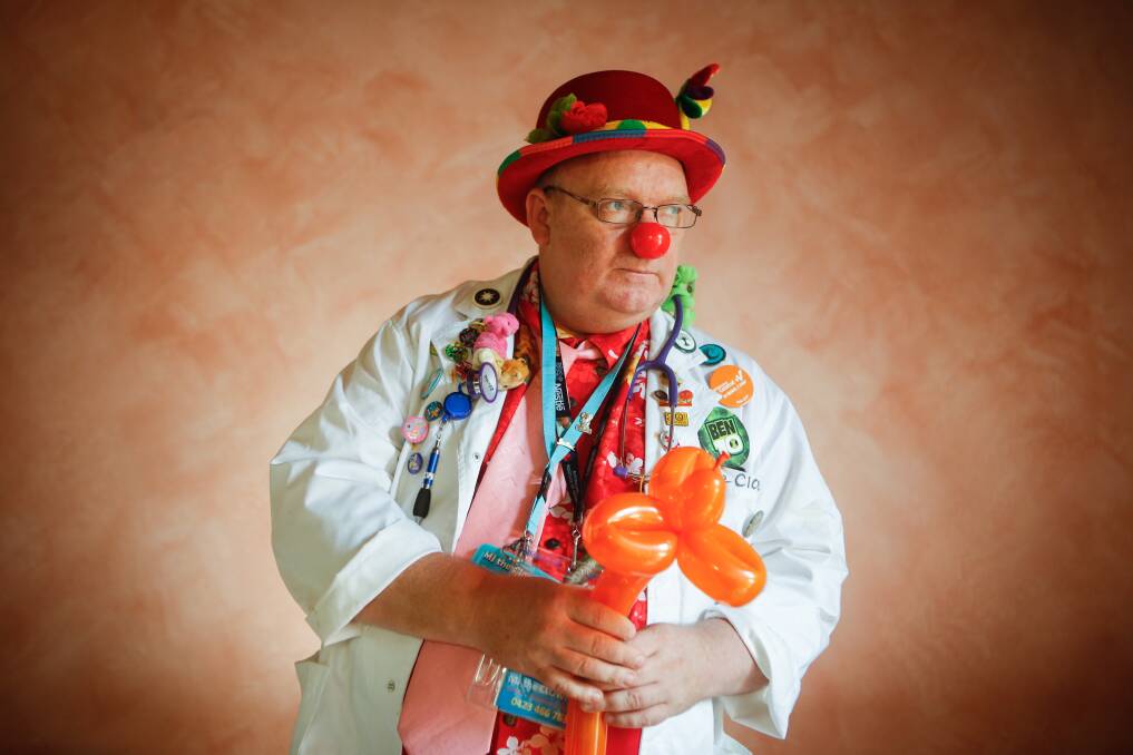 NOT LAUGHING: Michael Jaques, AKA MJ the clown doctor, is anxious about how his upcoming appearances will be received, in light of the creepy crown craze. Picture: Adam McLean