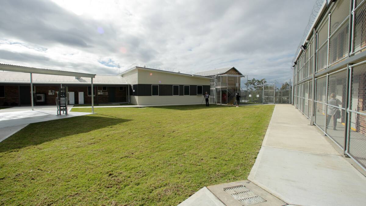 The prison yard at the Unanderra facility. Picture: Adam McLean 