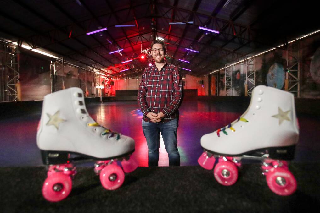 Michael Ford has re-opened the Oak Flats rollerskating rink, in the aftermath of a damaging controversy. Picture: Adam McLean