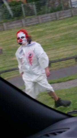 The circumstances of this Bellambi sighting are not known. Picture: Clown Sightings Australia