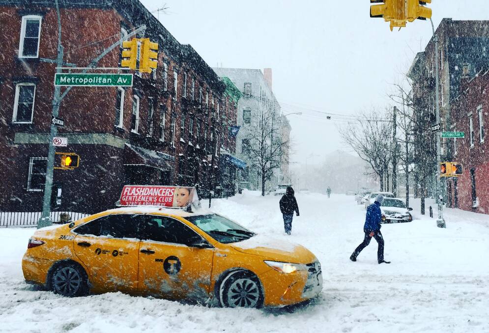 A scene from Williamsburg at the height of the blizzard. Picture: Adam Day