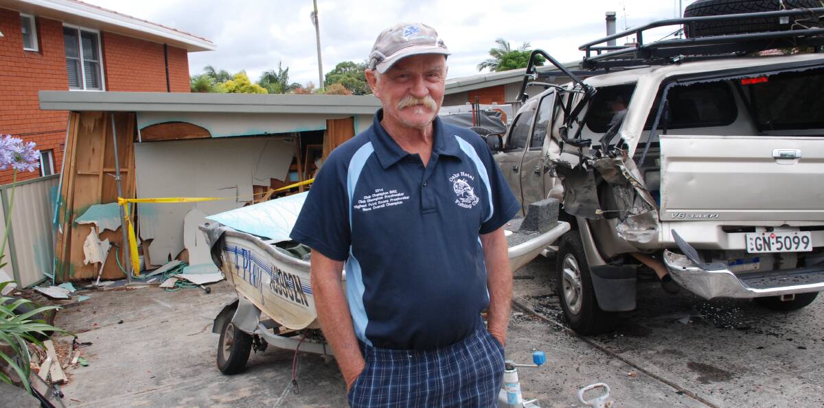Geoffrey North is making alternative plans for his holiday after his car and boat were destroyed in his driveway. Picture: Angela Thompson