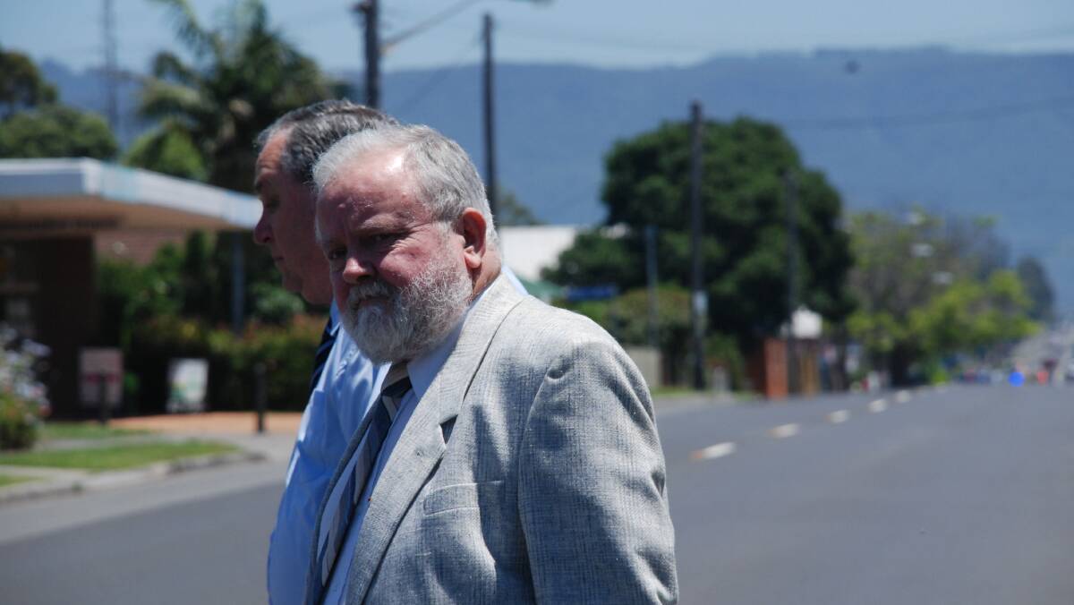 MENTOR: Father Patrick Kervin departs Albion Park Court House on Friday. Picture: Angela Thompson