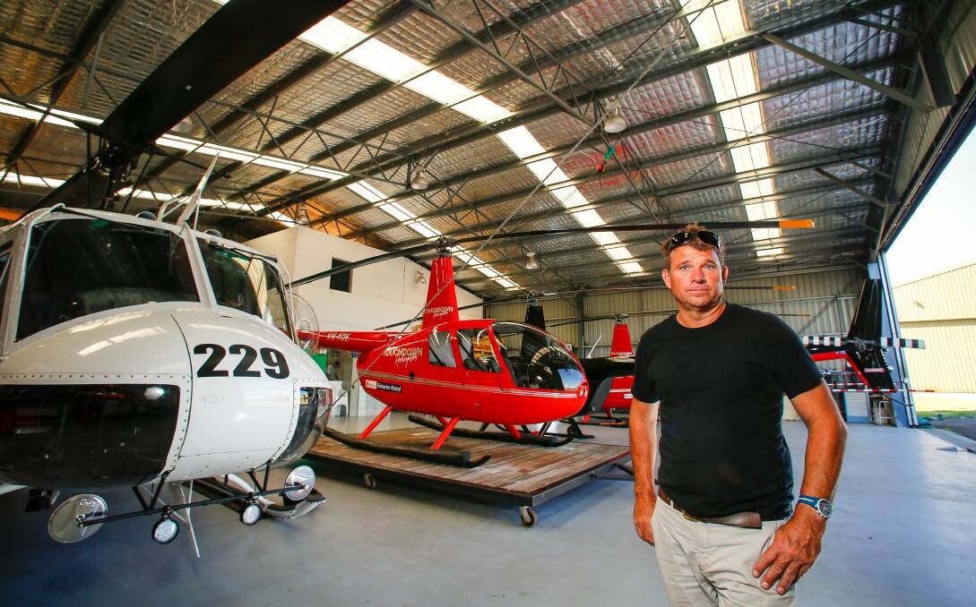 KEEPING WATCH: Touchdown Helicopters director Brett Kiteley will be in the air over the weekend. Picture: Adam McLean