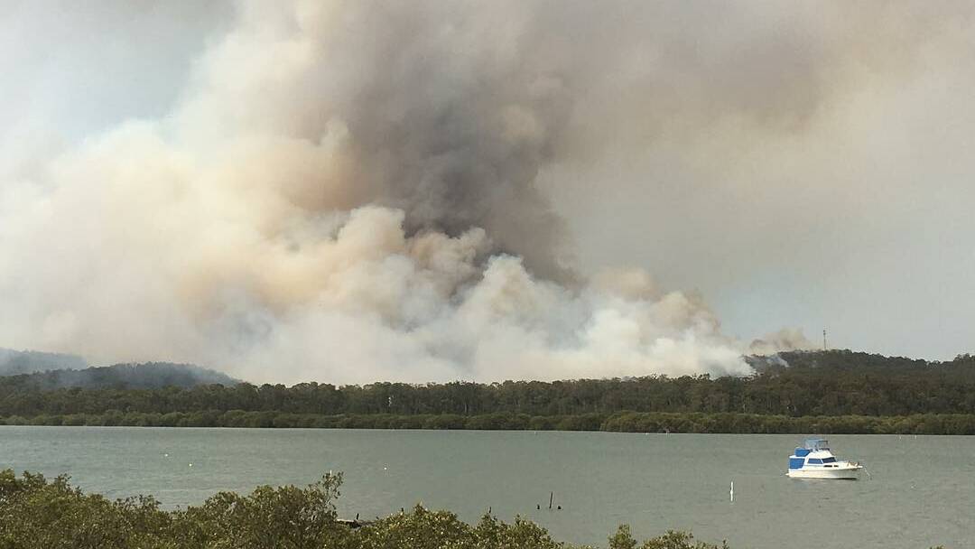 Photo by @paulm51 The fire has jumped the river and we are safe. Thanks be to God no one has been hurt and I think all homes are safe too. #fire 