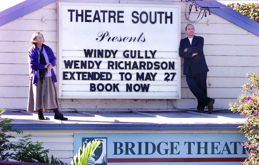 FLASHBACK: Theatre South extended the season of Windy Gully in 2000. Playwright Wendy Richardson and Theatre South general manager Scott Davis pictured. Picture: Orlando Chiodo