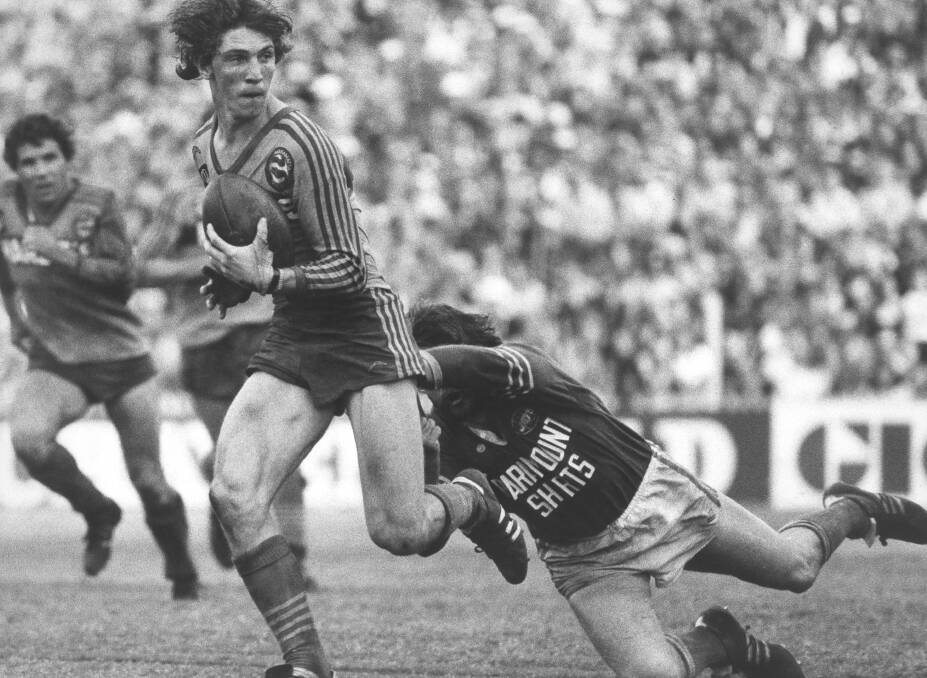 FLASHBACK: Parramatta's Brett Kenny in action during his team's 20-11 victory over the Newtown Jets in the 1981 Rugby League Grand Final at the Sydney Cricket Ground. Picture: PEARCE/PURCELL/MORRIS/PEARSON