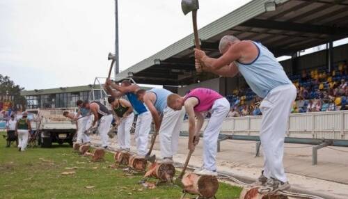 FLASHBACK: Woodchopping at the Dapto Show in 2011. Picture: Fairfax File