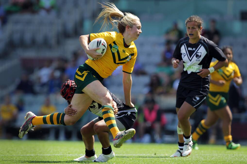 World Cup bound: Kezie Apps in action for the Jillaroos. Picture: Sylvia Liber.