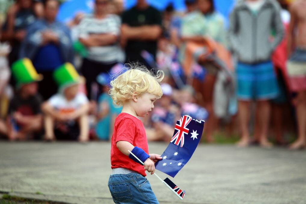 FLASHBACK: A happy child waves a flag during Kiama Downs' 2015 Australia Day celebrations. Picture: Sylvia Liber