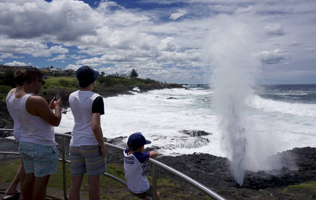 The Little Blowhole in Kiama (just a short walk south of its larger cousin The Blowhole). Picture: Adam Mclean