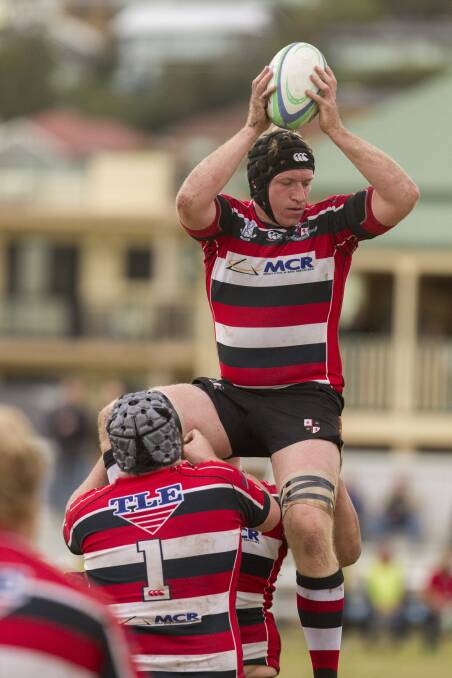 Rise again: Former Tech-Waratahs premiership player Tim Olsen made his comeback in their win over Campelltown. Picture: Christopher Chan