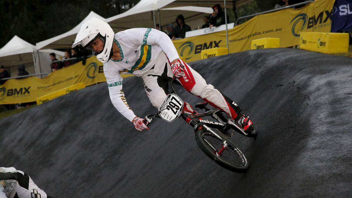 Riding high: Illawarra MBX rider Kai Sakakibara is in Brisbane this week for the national titles. 