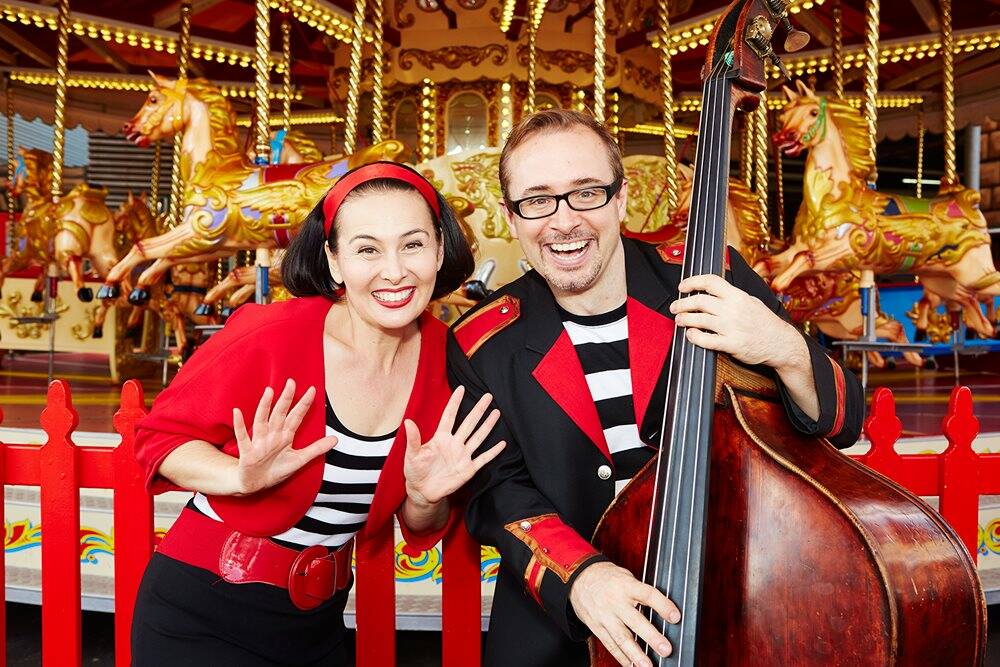 Lah-Lah and Buzz (aka Tina and Mark Harris) - their main philosophy is educating and engaging young children in music. Picture: Supplied