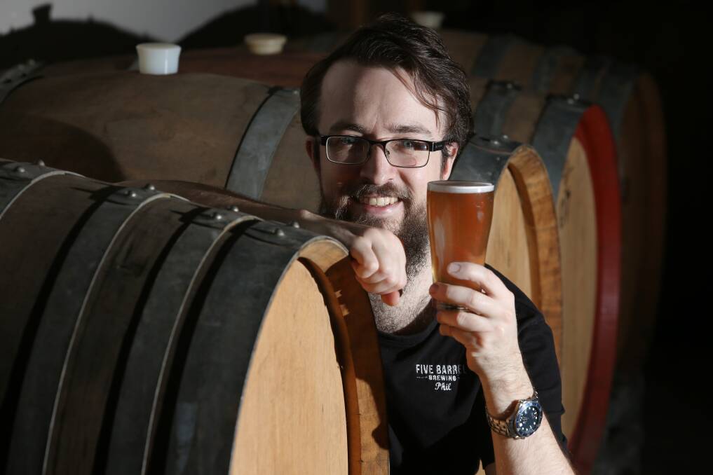 CRAFTY: Five Barrel Brewing owner Phil O'Shea will be one of many beer and barbecue exhibitors at the Crafted Live festival, MacCabe Park in Wollongong, April 15 and 16. Picture: Robert Peet
