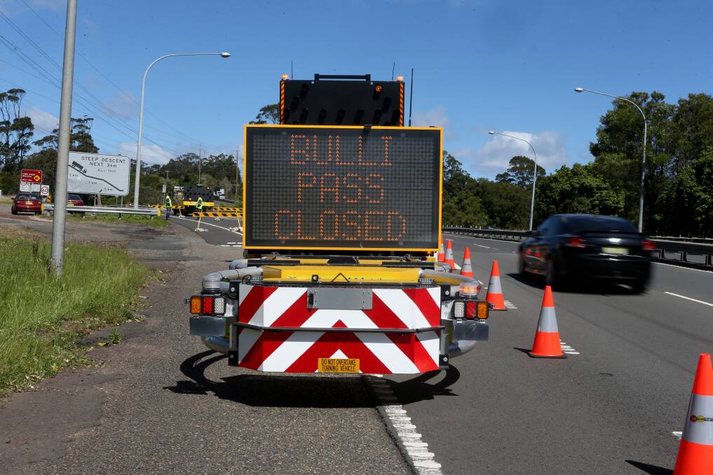 Roads and Maritime Services received fewer responses to the second closure of Bulli Pass than the first. Picture: Robert Peet