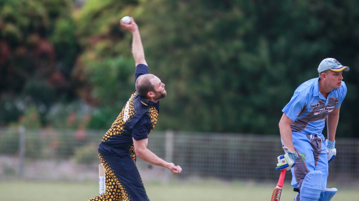 Lake Illawarra bowler Ryan Smith in action earlier this season