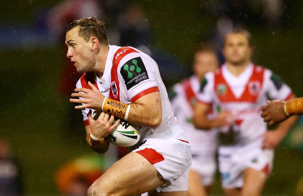CHARGE: St George Illawarra forward Jacob Host takes the ball up during last year's NRL season. He has signed a new deal with the club. Picture: Mark Nolan/Getty Images