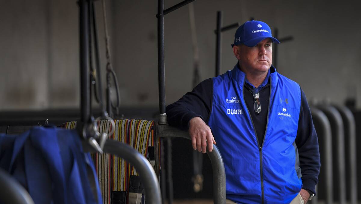 BLUE WAVE: Godolphin trainer John O’Shea's team was to be in action at Kembla Grange on Saturday, until the meeting was abandoned. Picture: Eddie Jim.