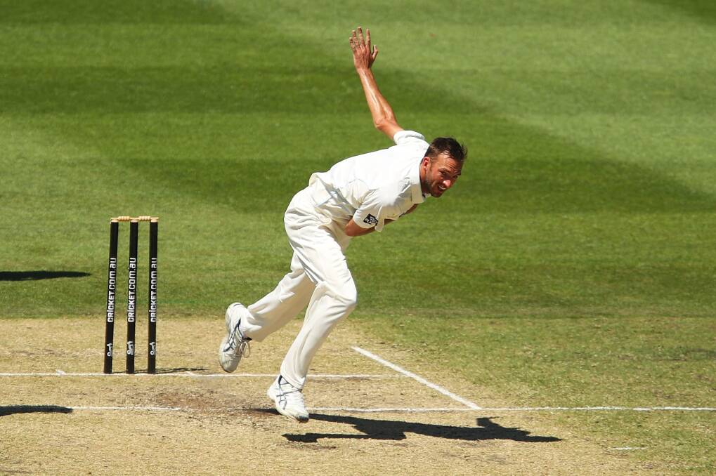 Fire: Trent Copeland delivers for NSW in the Sheffield Shield competition this season. Picture: Brendon Thorne/Getty Images