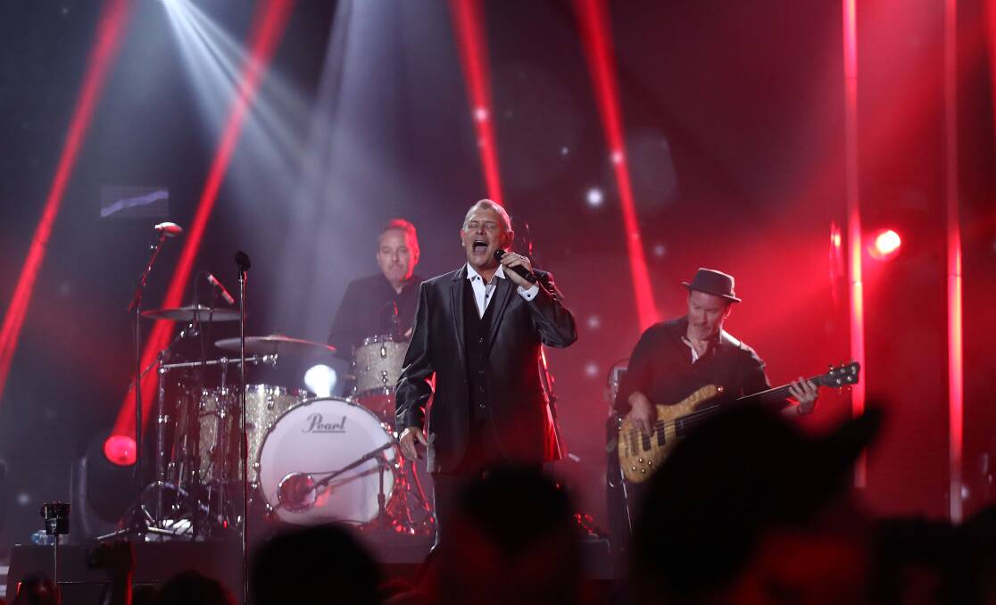 THE VOICE: John Farnham on stage at last year's ARIA Awards in Sydney. Farnham has won 20 ARIA Awards including his 2003 induction into the Hall of Fame. Picture: Getty Images
