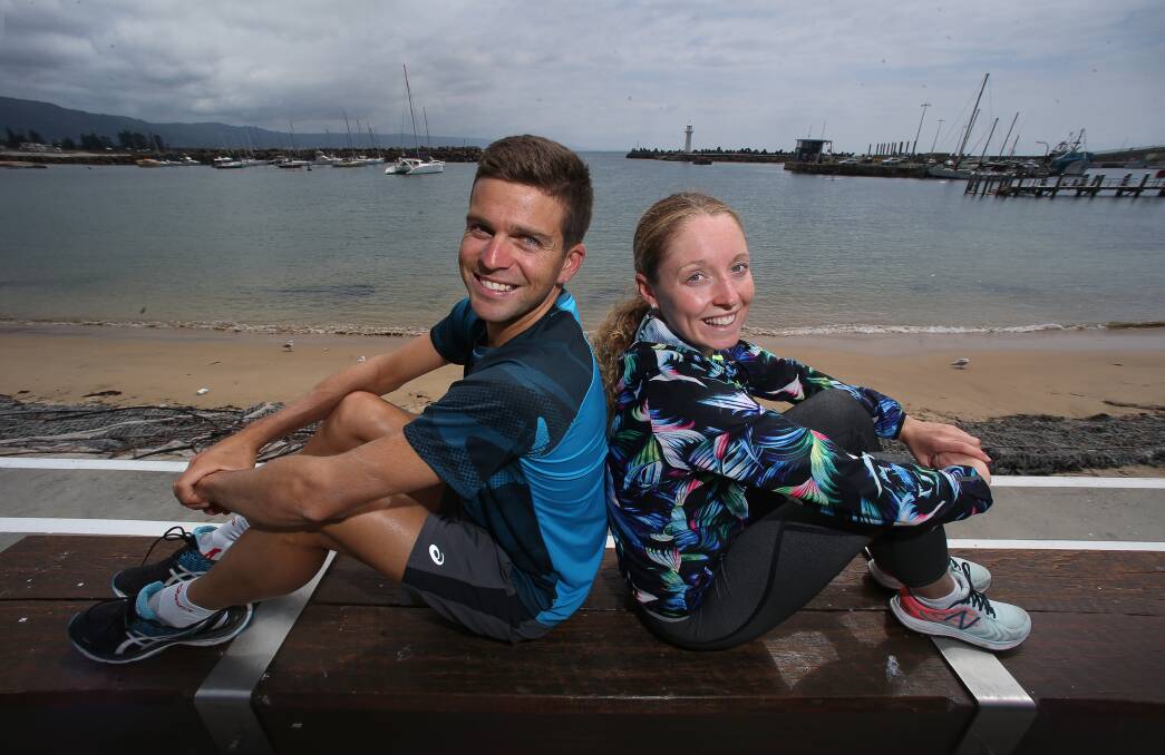 Olympic triathlete Aaron Royle will spend his next birthday competing in the Australia Day Aquathon, hopefully with partner Non Stanford if her training allows. Picture: Robert Peet