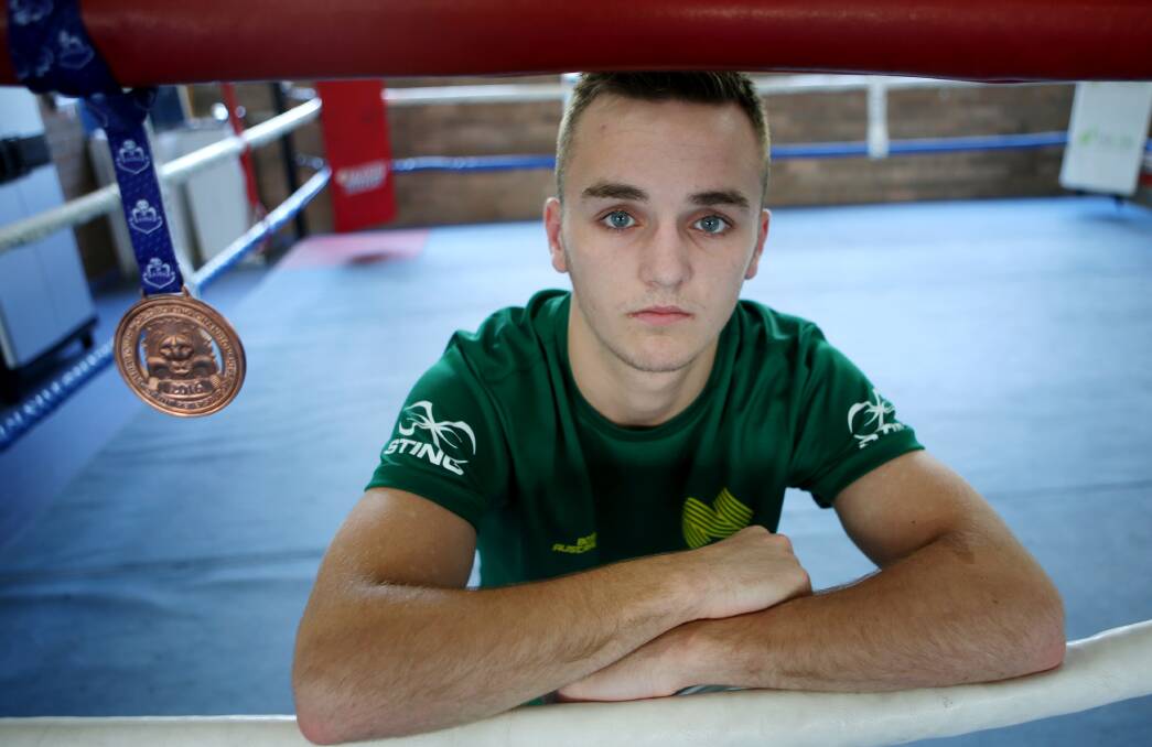 LEARNING CURVE: Albion Park boxer Sam Goodman is eyeing Commonwealth Games gold in 2018 after winning world-championship bronze last month. Picture: John Veage