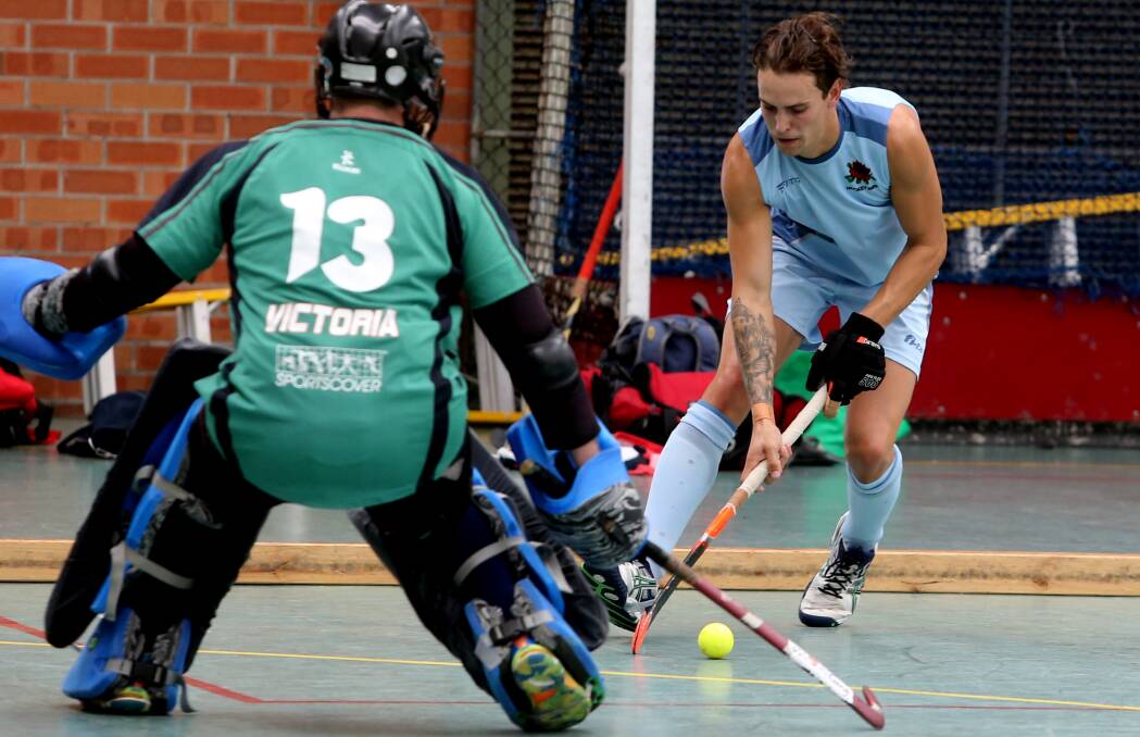 ON THE ATTACK: Flynn Ogilvie, who scored 13 goals at the national carnival, has been chosen in the World Cup indoor squad. Picture: Robert Peet