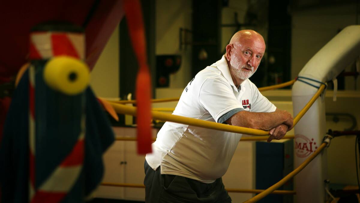 HALL OF FAMER: boxing legend Johnny Lewis at the UOW Boxing Club. Picture: Sylvia Liber