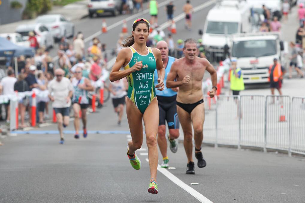 Runaway success: Ashleigh Gentle, who won the Australia Day aquathon in Wollongong, finished sixth in Japan. Picture: Adam McLean