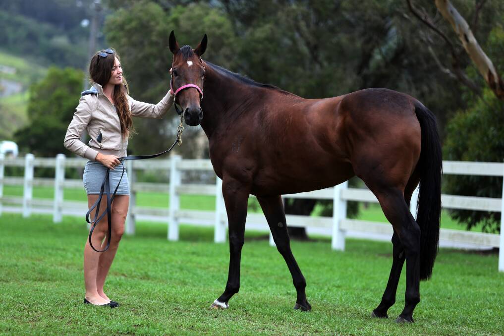 MAKE THE GRADE: Stable rider Nell Foley with Mick Tubman's Bye See ahead of her run at Hawkesbury this weekend. Picture: Robert Peet