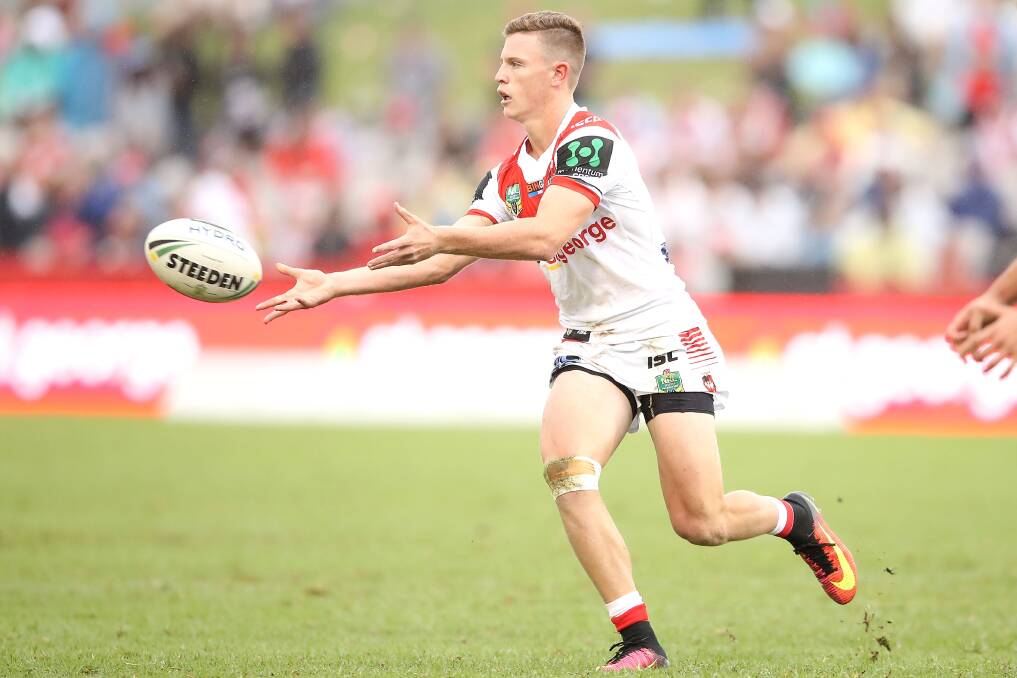 Attack: Shellharbour junior Jai Field made his NRL debut as a bench utility against Penrith at Kogarah on Saturday. The Dragons take on Parramatta at WIN Stadium on Sunday. Picture: Getty Images