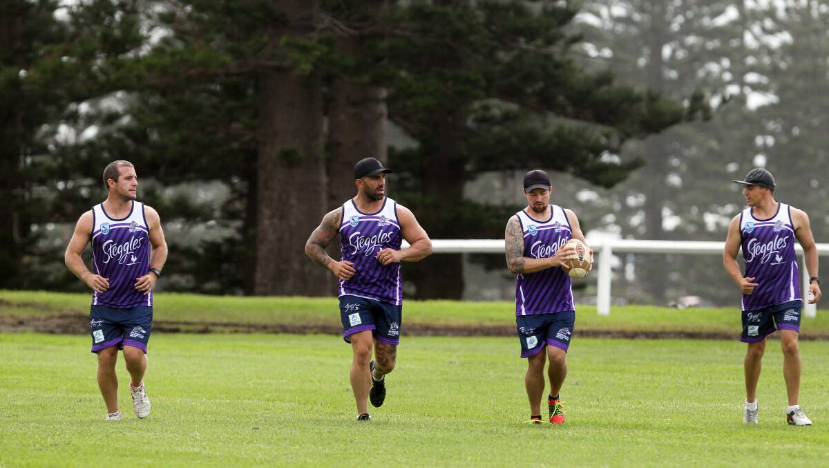 READY: Country South reps Hayden Bombaci, Brayden Sharrock, Jake Toohey and Shane Withers tune up ahead of the Police Country Carnival . Picture: Sylvia Liber