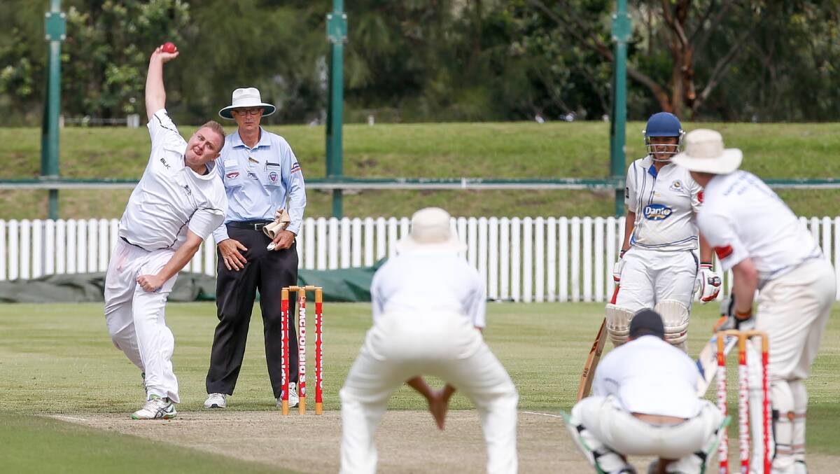 Key bowler: Jamie Fleming has an important role to play on the second day of the Cricket Illawarra grand final. Picture: Adam McLean. 