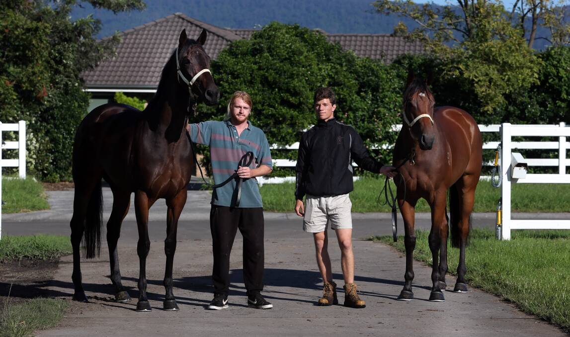 GRAND FINAL: Kerry Parker trained Heavenly Anna, with Aaron Parker and Virgilio, with Nathan Kynes ahead of this Saturday's Provincial Championships at Randwick. Picture: ROBERT PEET