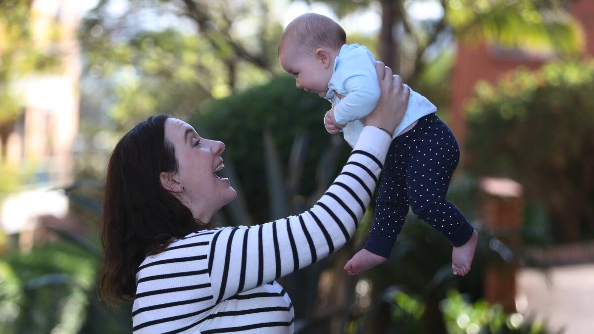 Success story: Clare Tonacia, with daughter Ellen, has welcomed a new app that will be available for free for Genea IVF patients from mid-May. Picture: Robert Peet