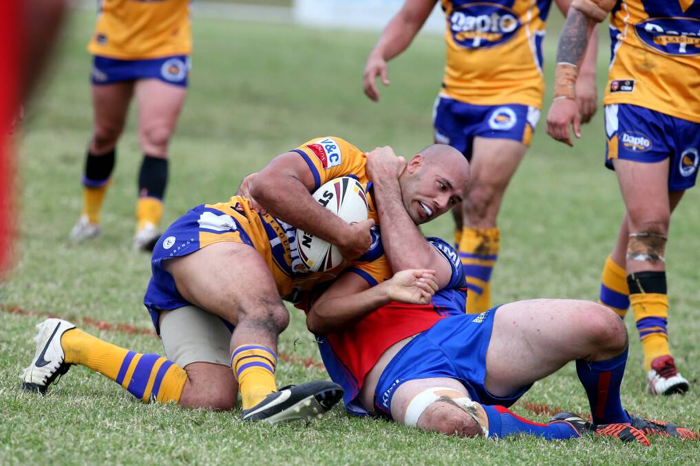 BRACE: Dapto centre Keith Lulia scored a double in the Canaries 31-0 win over Wests on Saturday. Picture: Sylvia Liber