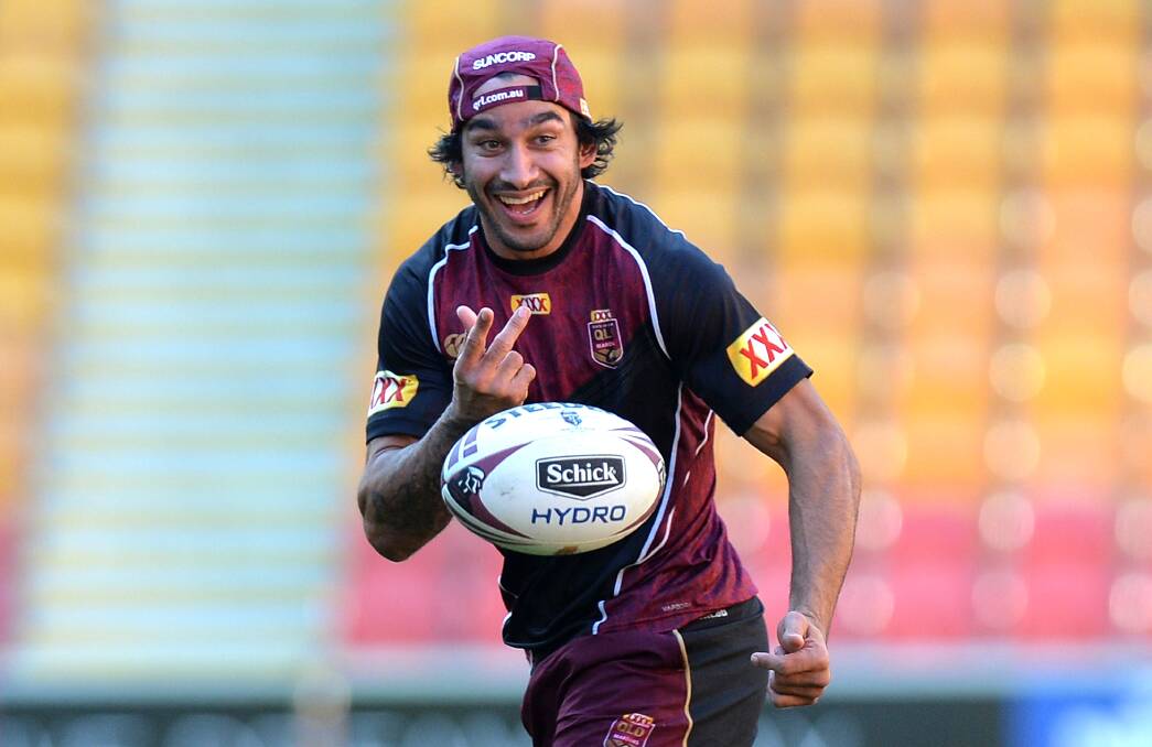 Back: Johnathan Thurston will play in Origin game two next week. Picture: Bradley Kanaris/Getty Images