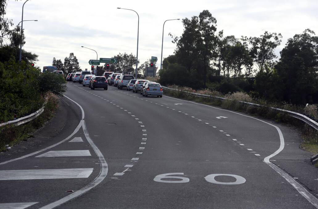 Roads and Maritime Services is considering adding an extra lane to the intersection of the northbound Memorial Drive off ramp and the Princes Highway. Picture: Robert Peet
