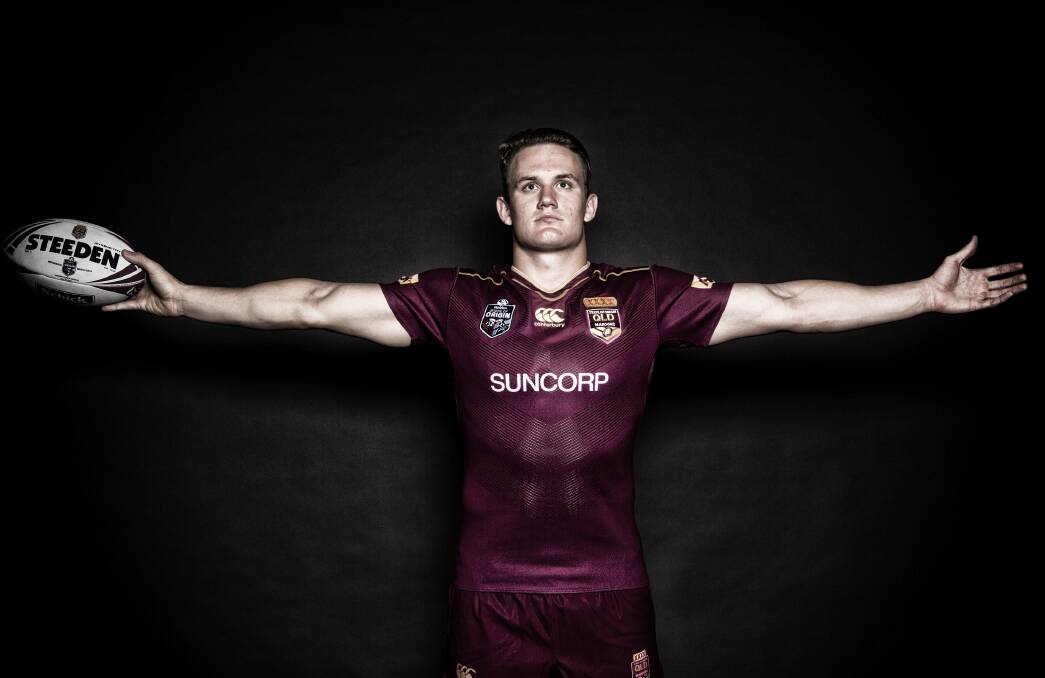 Spread the word: Queensland debutant Coen Hess is on an interview media ban before State of Origin game two in Sydney on Wednesday. Picture: Bradley Kanaris/Getty Images